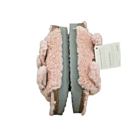 Birkenstock Papillio Sandals Teddy Pink Arizona Big Buckle Shearling EU 40/US 9 - Picture 6 of 9